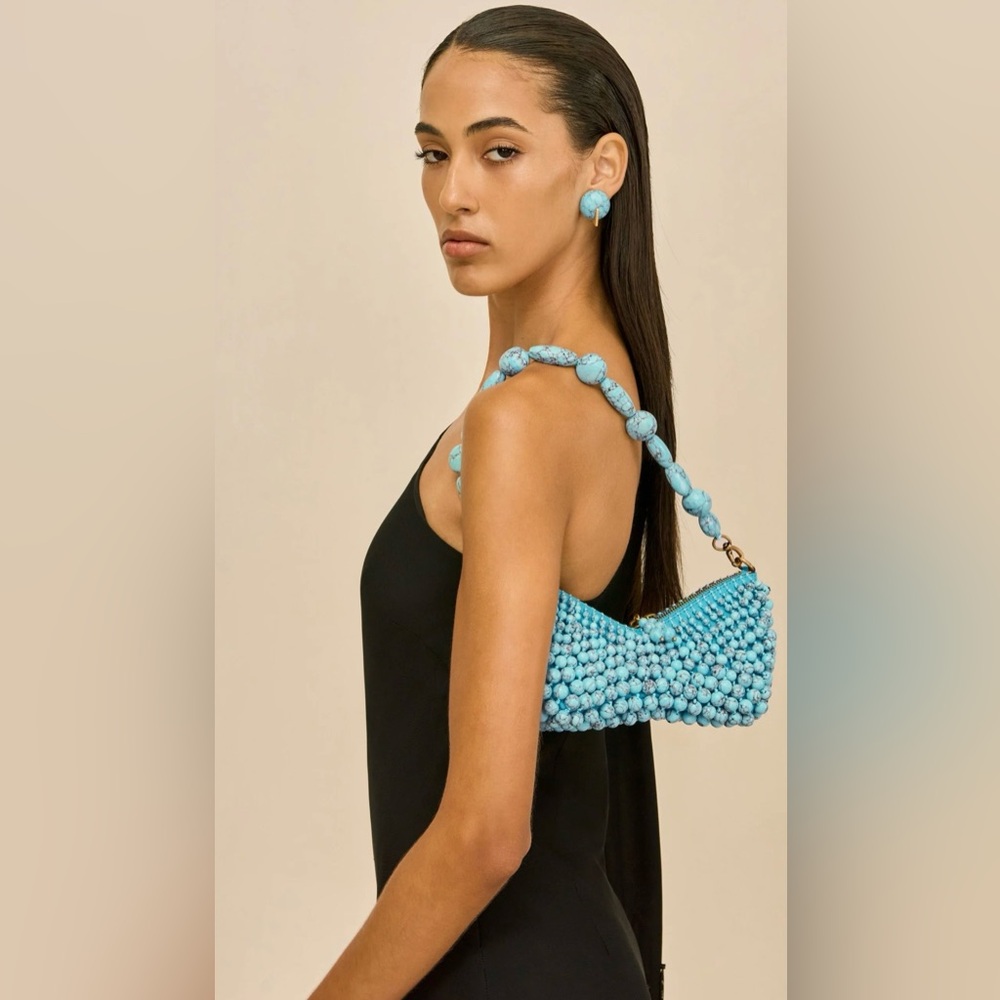 CULT GAIA MERCIER MINI SHOULDER BAG IN IBIZA TURQUOISE NIB - Picture 7 of 12